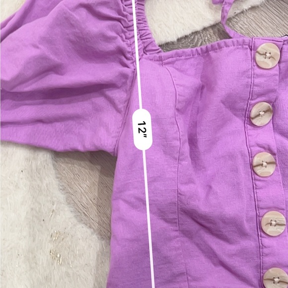 American eagle purple button down swears neck top - Picture 3 of 5